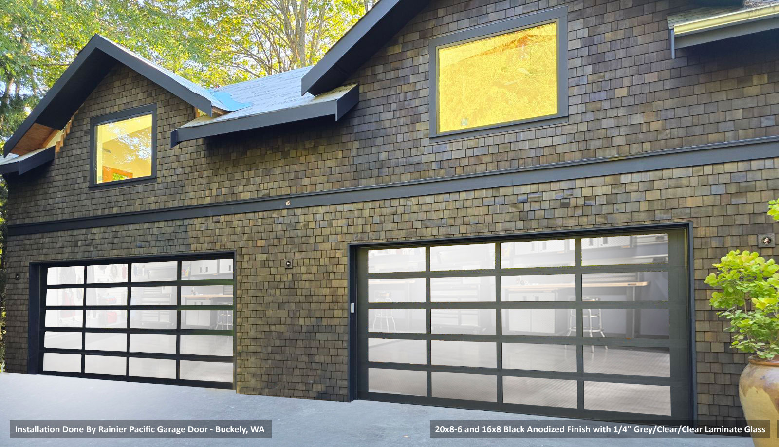 Model EL100 Full View Aluminum Garage Doors